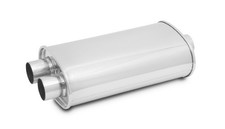 Vibrant 1110 Streetpower Oval Muffler 2.5in Let Center In Dual Out W5in Tip Vibrant 1110 Streetpower Oval Muffler 2.5in Let Center In Dual Out W5in Tip