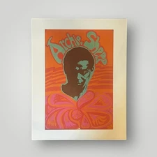 Psychedelic Art Archie Shepp Jazz Saxophonist Saxophone Poster 1960's