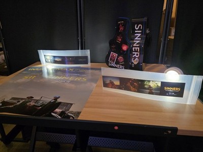 Sinners Bundle Includes Sinners Roadcase Tin, 2 Different 70mm Strips, 2 Posters