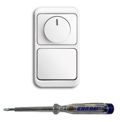 Busch Jäger 6523U-102 LED Dimmer Kreuzschalter in alpha studioweiß