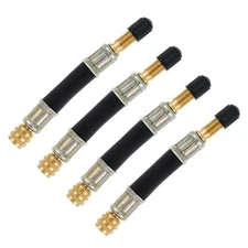 4 Pcs Tire Rubber Valve Extension Tube Extender Valve Stem Extender for Car Bike