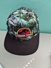 Jurassic Park Embroidered Patch Camo Velociraptor Snapback Hat