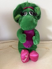 Barney Baby Bop Green Dinosaur Plush Stuffed Animal Read