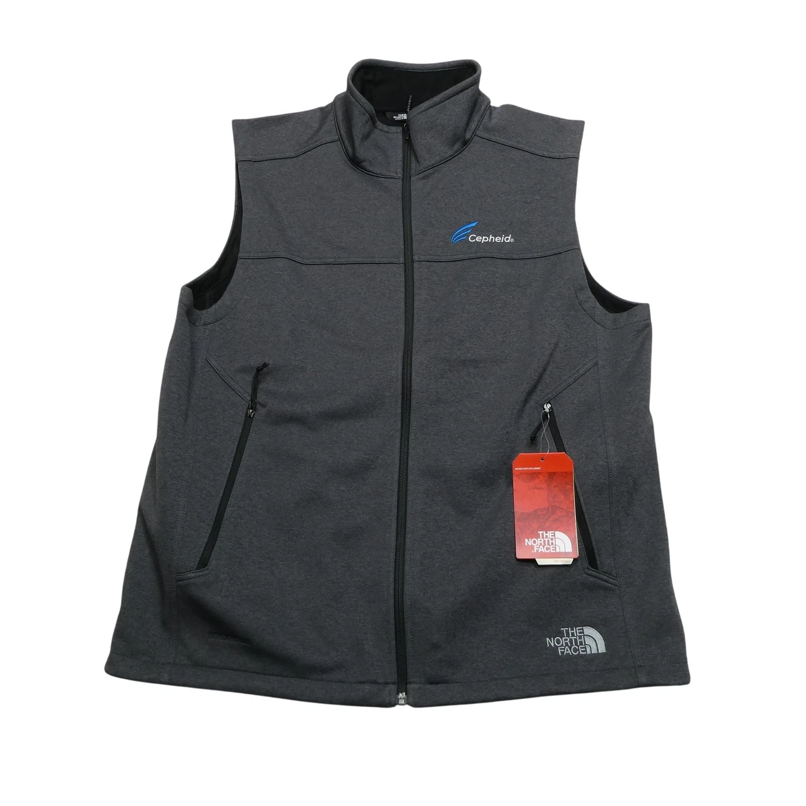 The North Face Ridgewall Soft Shell Vest Mens Large Dark Grey WindWall NF0A3LGZ