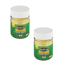 (2 pack) HERB-OX Sodium Free Granulated Chicken Bouillon, Shelf Stable, 3.3 oz P