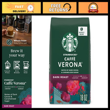 Starbucks Whole Bean Coffee, Dark Roast Coffee, Caff  Verona, 100 Arabica, 1 ba