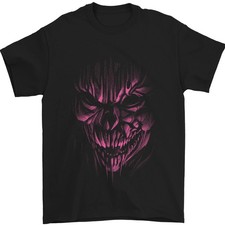 Calavera Demoníaca Diablo Satán Segador Gótico Camiseta 100% Algodón