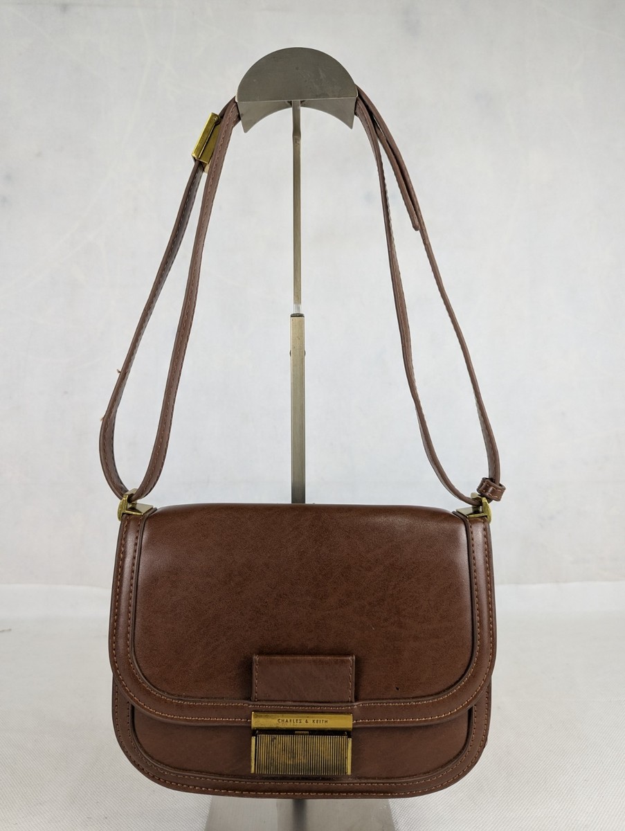 Charles Keith Charlotte bag Dark Brown Shoulder Bag
