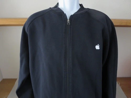 Apple Store Employee Jacket Full Zip Embroidered Logo Black Long Sleeve Size 3XL image 4