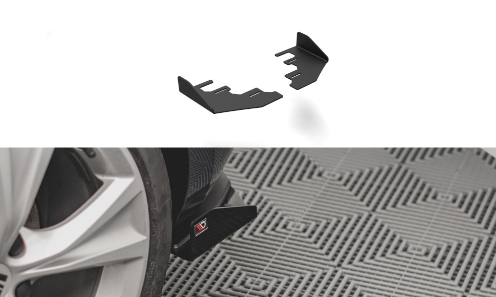 Rear Side Flaps Maxton pour Seat Leon FR Hatchback Mk4 en ABS noir