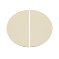 Image of Dellonda Kamado Halfmoon Ceramic Heat Deflector Plates 15" - Set of 2 - DG185