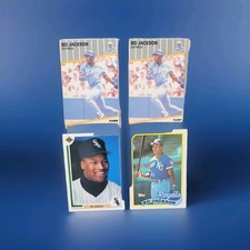 Four Bo cards-1989 Topps Baseball MLB Bo Jackson Kansas City Royals #540  