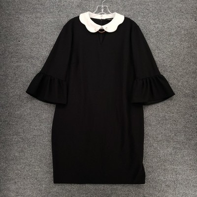 black flared sleeve mini dress Magnolia Long Sleeve Mini Dress - Black main image 1