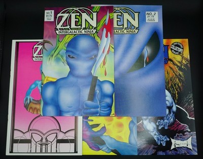 5 ZEN Intergalactic Ninja Vol. 1 #1 Signed 2,3,4 (1987-1988) + Earth Day Annual