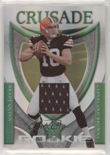 2007 Leaf Rookies & Stars Rookie Crusade Green Materials 53/250 Brady Quinn 0c3