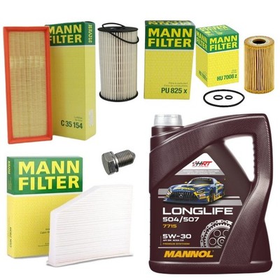 FULL MANN FILTERS SERVICE KIT & 5L LONGLIFE OIL FOR VW SCIROCCO R-LINE 2.0 08-17