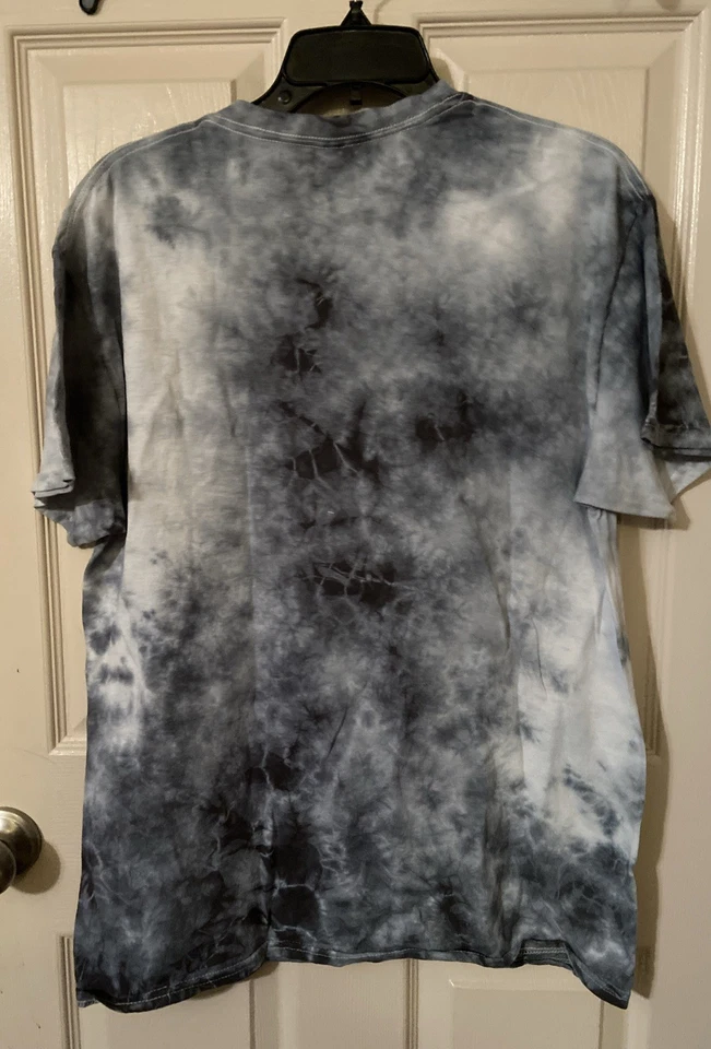 PEANUTS SNOOPY Howdy Partner Blue Tie Dye Unisex Cotton T Shirt Tee Size L NEW - Image 2 of 4