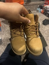 Timberland Youth Boys Boots Wheat Nubuck Size 12