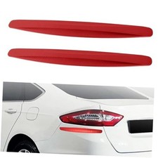 2PCS Car Bumper Protector Trim, Car Front Rear Bumper Protector Strip, red
