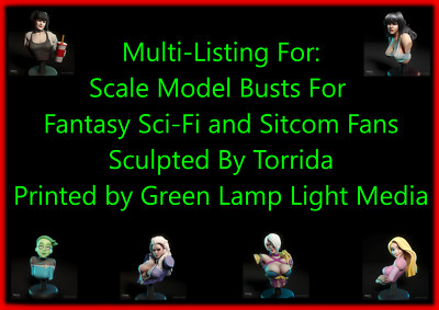 Fantasy, Sci-Fi, Fiction Girls 3D Printed Scale Resin Model Büsten by Torrida