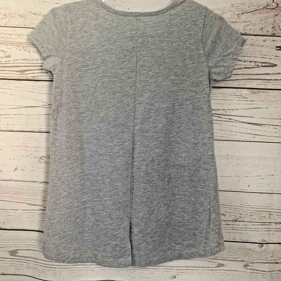 Arizona GIRL's Size L (16) S/S Knit Pullover SHIRT Top Pizza Pink & Gold Sequins - Image 3 of 4