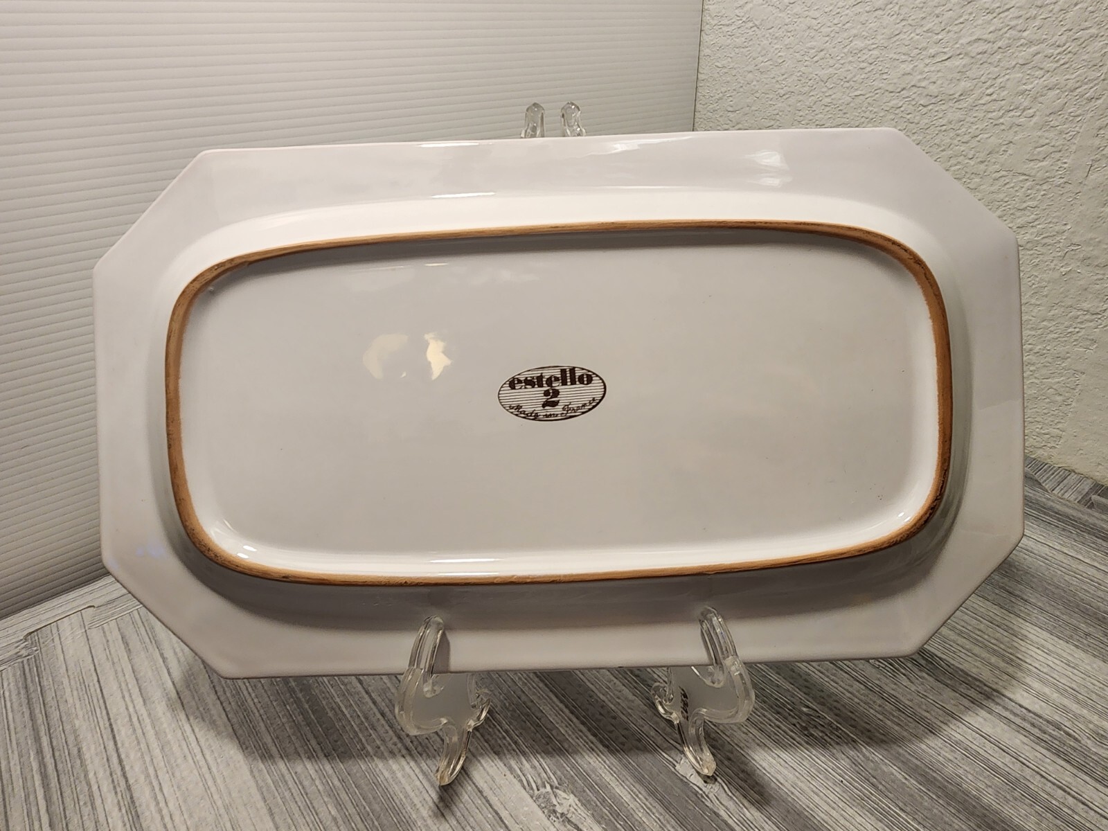 Estello 2 JOUONS AU Cat Cheese Serving tray Made in France Vintage RARE