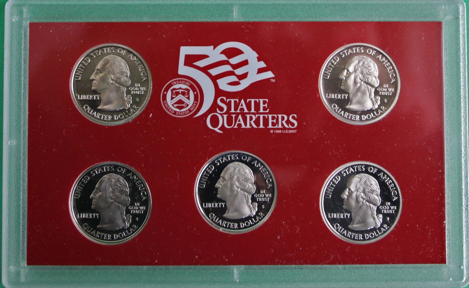 2003 S State SILVER QUARTER Proof State 5 Coin Set Made In America 25c No Box - Image 2 of 2