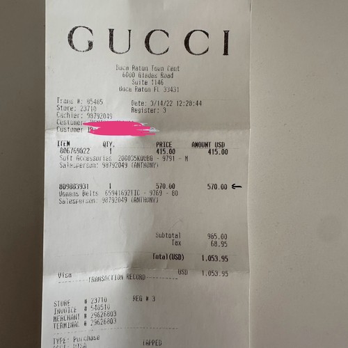 Gucci GG Marmot Logo Reversible Leather Belt Size 80•32 Beige Canvas and Black - Picture 15 of 15