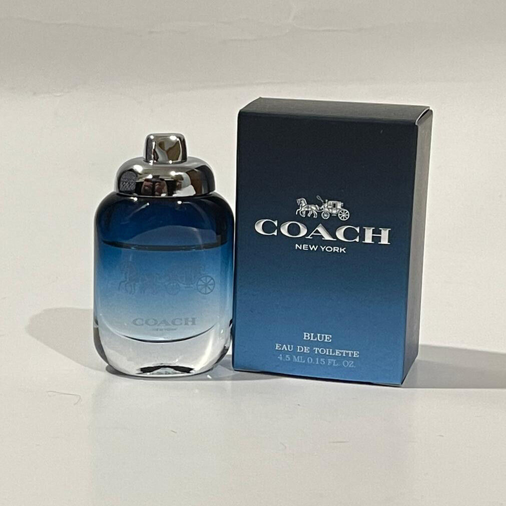 Coach New York Bleu 4.5ml Edt Splash Mini For Men New In Box