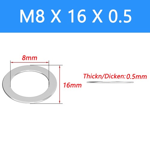 Shim Washers 0.1mm 0.2mm 0.3mm 0.4mm 0.5mm-3mmThick DIN 988 A2 Stainless steels - Picture 176 of 252