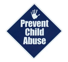 Magnetic Bumper Sticker - Prevent Child Abuse - Diamond Shaped Awareness Magnet