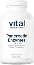 Vital Nutrients Pancreatic Enzymes Digestion Supplement 180 CAP, EXP 08/2027