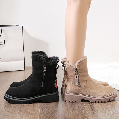 Ankle Boots Womens Snow Boots 2021 2021 Women's Winter Lace-Up