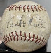 Vintage Babe Ruth Single Signed Autographed Baseball Beckett COA!