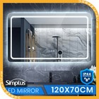 <!--F#f_0-->Simplus LED Bathroom Mirror Front Light Vanity Mirrors Wall Anti-Fog 120x70cm<!--F/-->