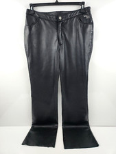 HARLEY DAVIDSON Womens Leather Motorcycle Pants Sz 10 Black Vintage