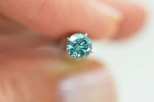 Lose blaue Diamanten ausgefallene Farbe runde Form verbessert zertifiziert 0,93 Karat SI2 - Bild 5 von 9
