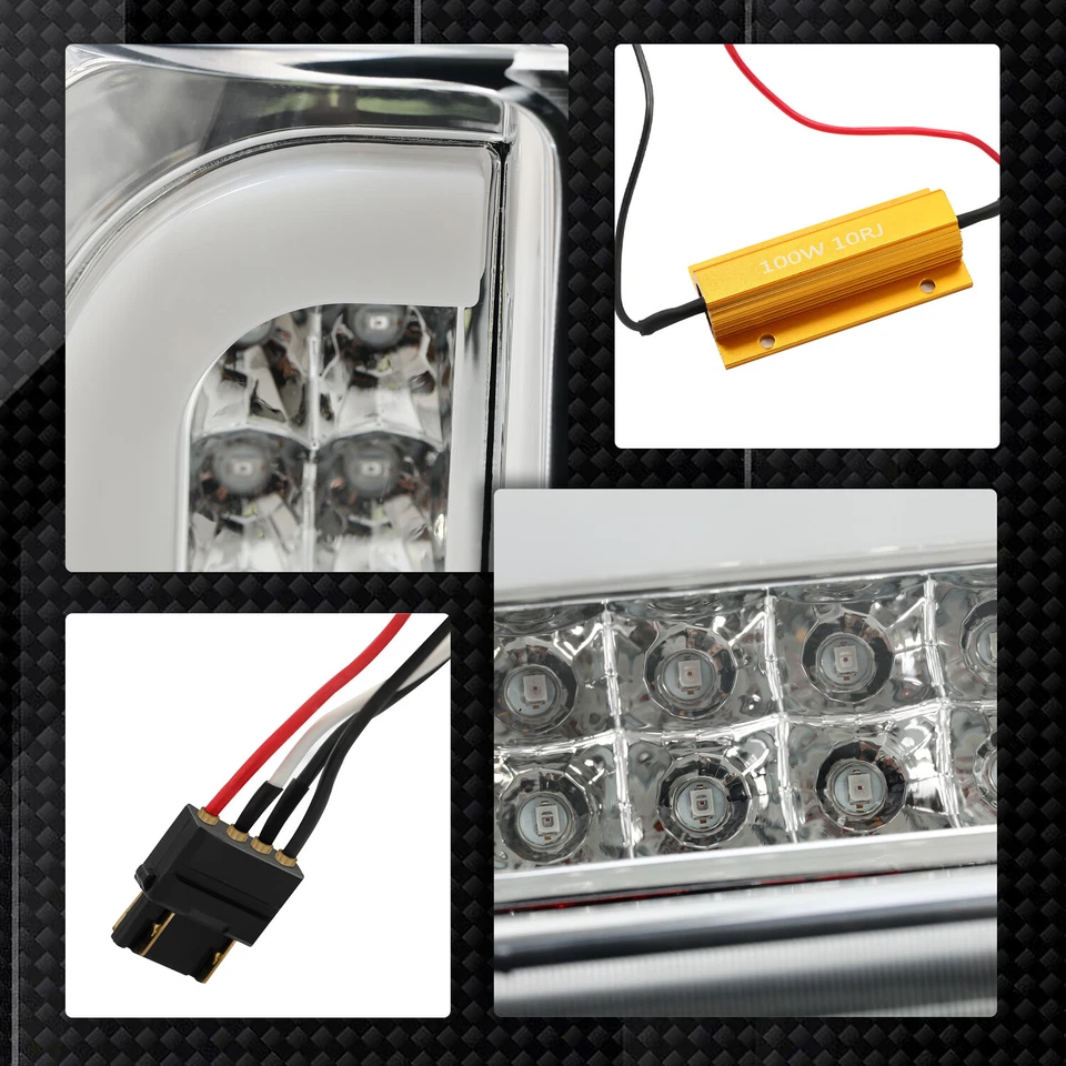 Pair Rear Tail Lights Lamps LED For 90-97 96 Ford F150 F250 F350 F Super Duty - Image 4 of 4