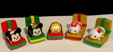 DISNEY TSUM TSUM MICKEY  MINNIE MOUSE  FRIENDS FIGURES W/XMAS STANDS LOT OF 10
