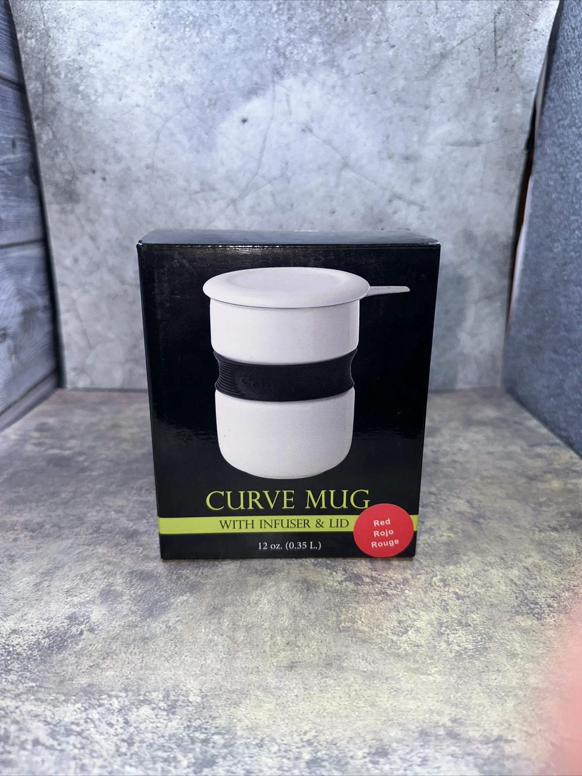 Capital Teas ForLife Curve Asian Style w Infuser Lid Red Cup Mug 12 oz