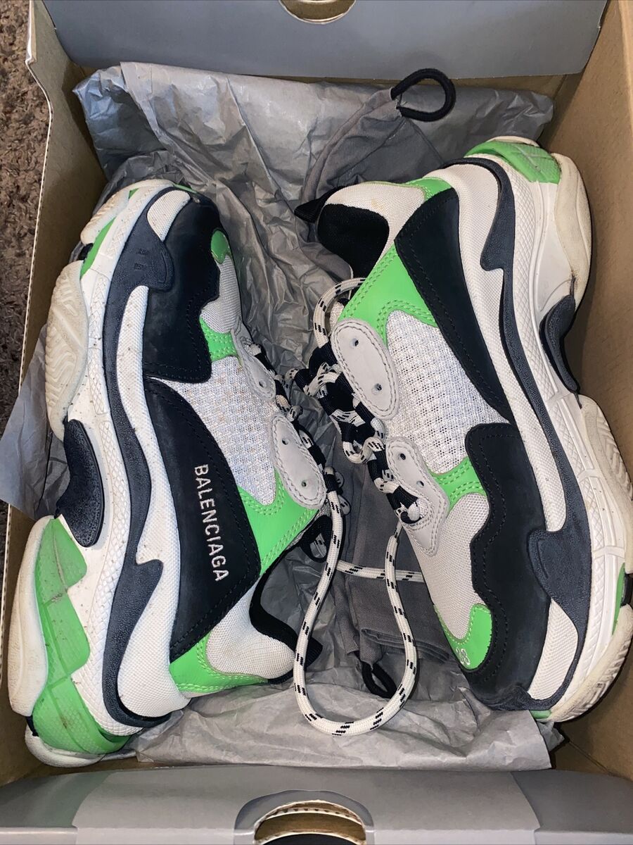 Balenciaga Womens Triple S Fluo Green/white size 38 Used | eBay Balenciaga Womens Triple S Fluo Green/white size 38 Used | eBay
