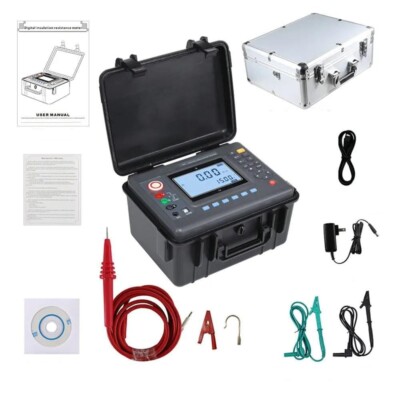 Digital 5KV Insulation Resistance Tester 10TΩ DC Current 6mA Capacitance 50nF