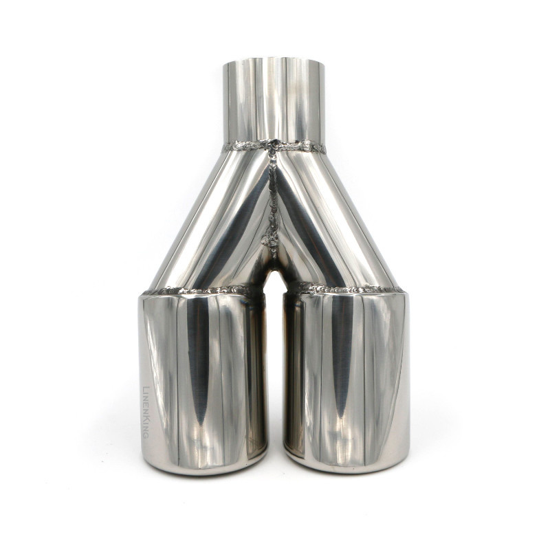 2.25" IN 3'' OUT 9.5'' Length Stainless Steel Exhaust Dual Pipe Tip ...