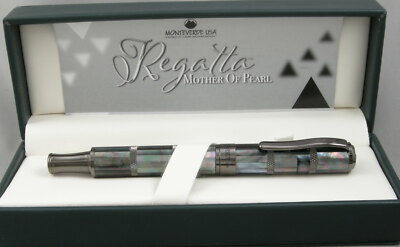 Monteverde Regatta Black Mother-Of-Pearl & Gunmetal LE Fountain Pen - XFine Nib