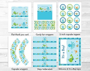 Under The Sea Baby Boy Nautical Printable Baby Shower Party