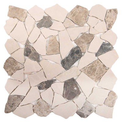 Mosaic Stone Tile Flat Pebble Arctic Bathroom Kitchen Pool Backsplash Brown