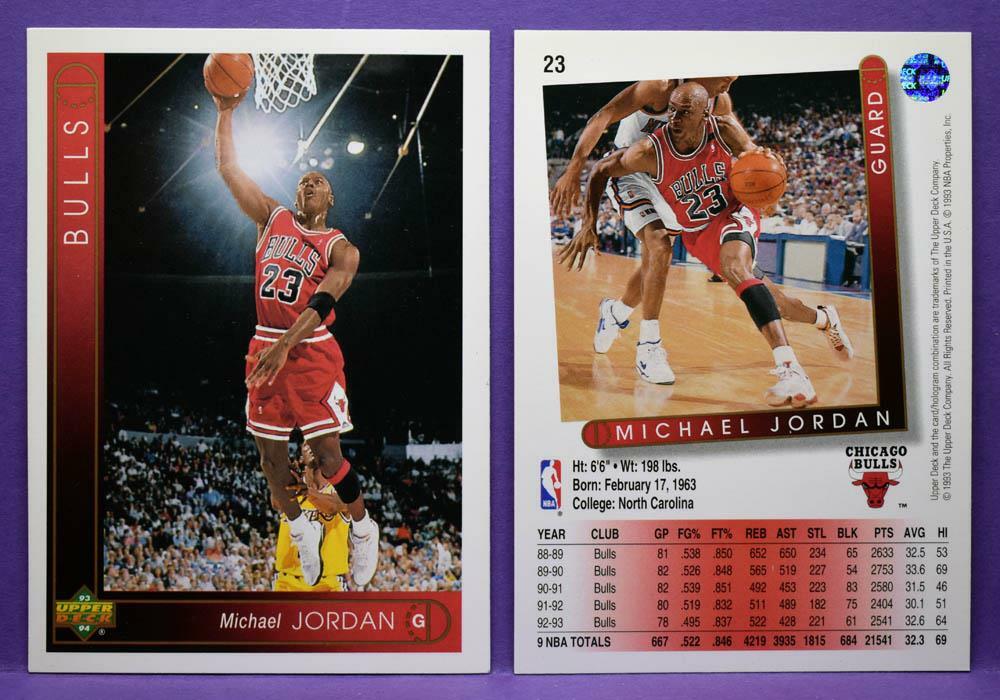 Michael Jordan Chicago Bulls 1993-94 Upper Deck Basketball #23 - FREE SHIPPING