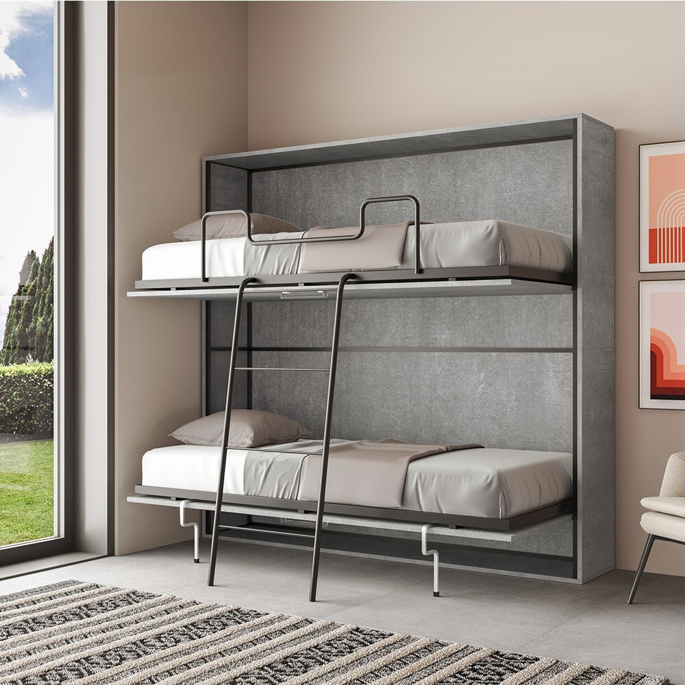 Litera abatible horizontal gris 85x185cm Kando 2CM