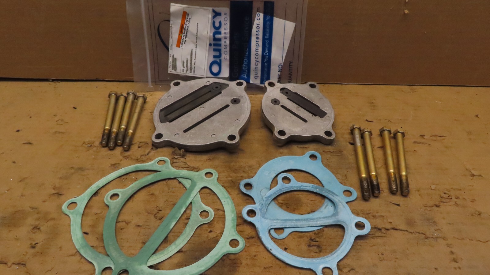 Quincy QT5 Air Compressor Pump Head Rebuild Kit Valve Plates & Gaskets