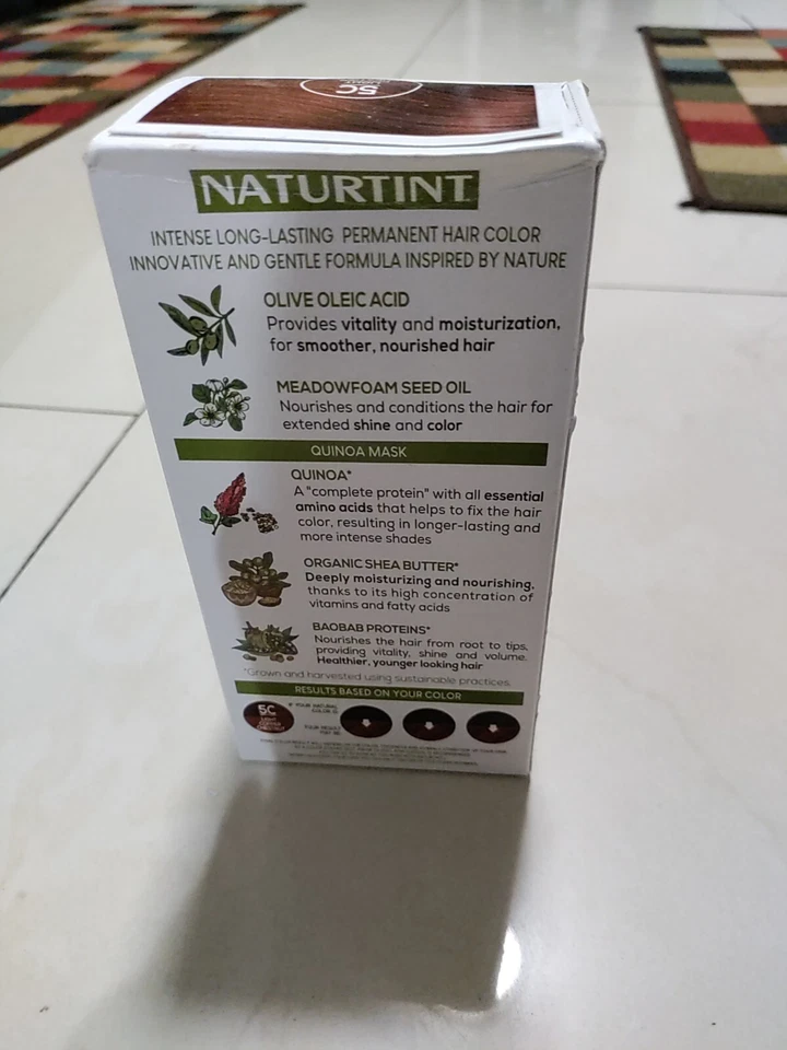 Color de cabello permanente Naturtint 5C cobre claro castaño 5,6 OZ Foto 2 de 2